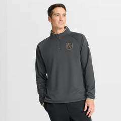 Vegas Golden Knights Fanatics Authentic Pro Rink Raglan Quarter-Zip Pullover - Black Pullover