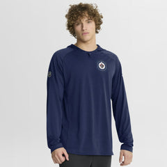 Winnipeg Jets Fanatics Authentic Pro Rink Hoodie - Navy Hoodies