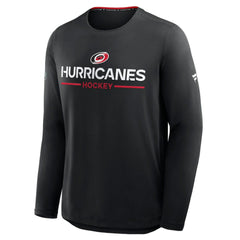 Carolina Hurricanes Fanatics Authentic Pro Rink Tech Long Sleeve T-Shirt - Black T-shirts