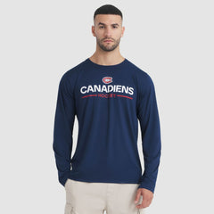 Montreal Canadiens Fanatics Authentic Pro Rink Tech Long Sleeve T-Shirt - Navy T-shirts
