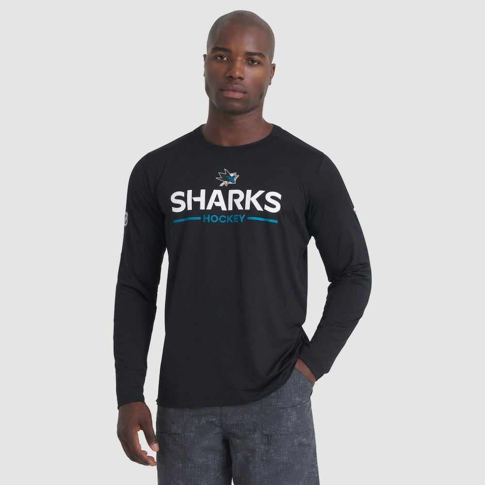San Jose Sharks Fanatics Authentic Pro Rink Tech Long Sleeve T-Shirt - Black T-shirts