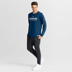 Seattle Kraken Fanatics Authentic Pro Rink Tech Long Sleeve T-Shirt - Navy T-shirts