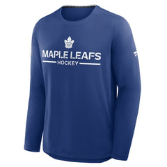 Toronto Maple Leafs Fanatics Authentic Pro Rink Tech Long Sleeve T-Shirt - Blue T-shirts