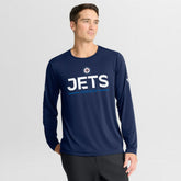 Winnipeg Jets Fanatics Authentic Pro Rink Tech Long Sleeve T-Shirt - Navy T-shirts