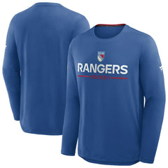 New York Rangers Fanatics Authentic Pro Rink Centennial Tech Long Sleeve T-Shirt - Blue T-shirts