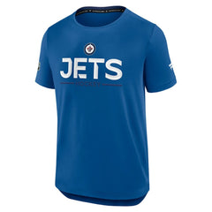 Winnipeg Jets Fanatics Authentic Pro Rink Tech T-Shirt - Blue T-shirts