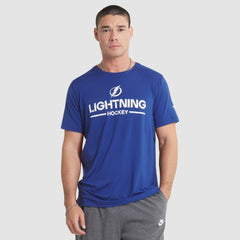 Tampa Bay Lightning Fanatics Authentic Pro Rink Tech T-Shirt - Blue T-shirts