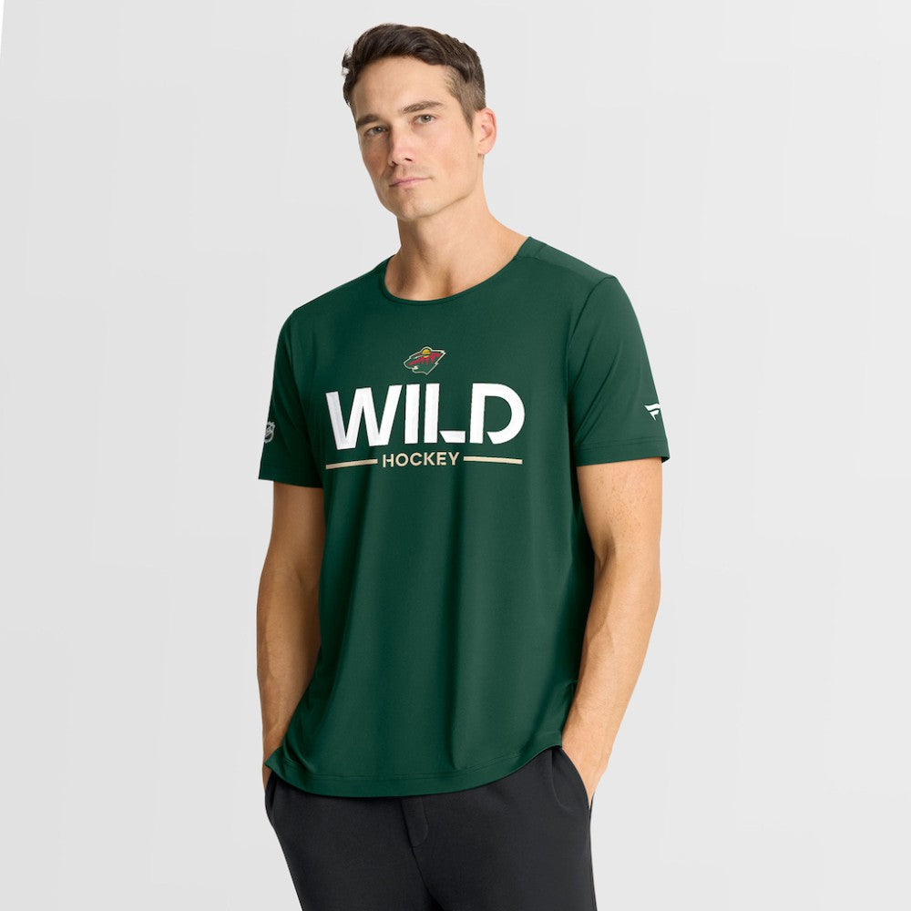 Minnesota Wild Fanatics Authentic Pro Rink Tech T-Shirt - Green T-shirts
