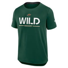 Minnesota Wild Fanatics Authentic Pro Rink Tech T-Shirt - Green T-shirts
