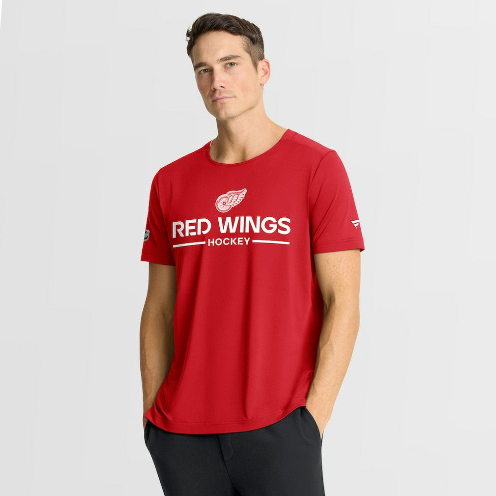 Detroit Red Wings Fanatics Authentic Pro Centennial Rink Tech T-Shirt - Red T-shirts