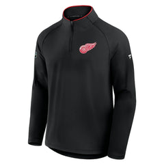 Detroit Red Wings Fanatics Authentic Pro Rink Training Quarter-Zip Pullover - Black Pullover