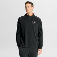 Philadelphia Flyers Fanatics Authentic Pro Rink Training Quarter-Zip Pullover - Black Pullover