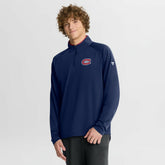 Montreal Canadiens Fanatics Authentic Pro Rink Training Quarter-Zip Pullover - Navy Pullover