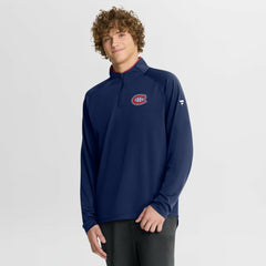 Montreal Canadiens Fanatics Authentic Pro Rink Training Quarter-Zip Pullover - Navy Pullover