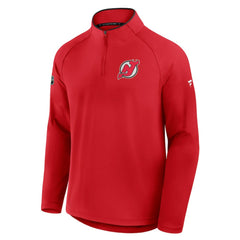 New Jersey Devils Fanatics Authentic Pro Rink Training Quarter-Zip Pullover - Red Jerseys