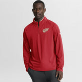 Detroit Red Wings Fanatics Authentic Pro Rink Training Centennial Raglan Quarter-Zip Pullover - Red Pullover