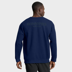 Winnipeg Jets Fanatics Authentic Pro Road Tri-Blend Sweatshirt - Navy Sweatshirts