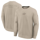 Minnesota Wild Fanatics Authentic Pro Road Tri-Blend Sweatshirt - Tan Sweatshirts