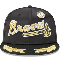 Atlanta Braves 2025 59FIFTY Day Gold Leaf 59FIFTY Fitted Hat Black