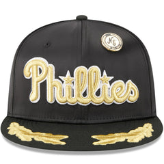 Philadelphia Phillies 2025 59FIFTY Day Gold Leaf 59FIFTY Fitted Hat Black