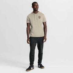 Vegas Golden Knights Fanatics Authentic Pro Road Short Sleeve Hoodie - Tan Hoodies