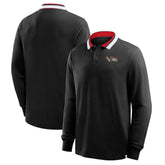 Sunderland Classic Long Sleeve Tipped Polo Shirt / Black / Mens