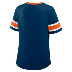 Chicago Bears Women's Redzone Draw Play Athena Lace-Up T-Shirt - Navy discount