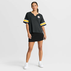 Pittsburgh Steelers Women's Redzone Curl Route T-Shirt - Black online