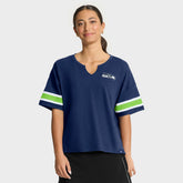 Seattle Seahawks Women's Redzone Curl Route T-Shirt - College Navy for sale