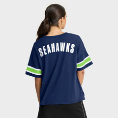 Seattle Seahawks Women's Redzone Curl Route T-Shirt - College Navy for sale