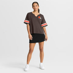 Cleveland Browns Women's Redzone Curl Route T-Shirt - Brown outlet