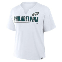Philadelphia Eagles Women's Redzone Slub Boxy T-Shirt - White outlet