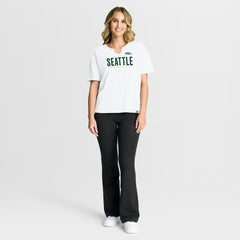 Seattle Seahawks Women's Redzone Slub Boxy T-Shirt - White on sale