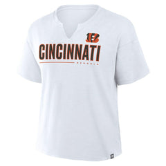 Cincinnati Bengals Women's Redzone Slub Boxy T-Shirt - White outlet