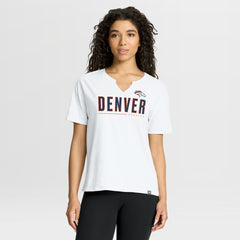 Denver Broncos Women's Redzone Slub Boxy T-Shirt - White for sale