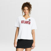 Atlanta Falcons Women's Redzone Slub Boxy T-Shirt - White discount