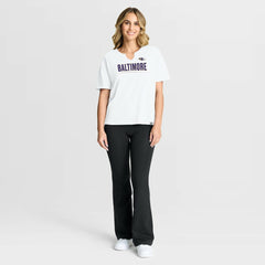 Baltimore Ravens Women's Redzone Slub Boxy T-Shirt - White sale