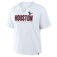 Houston Texans Women's Redzone Slub Boxy T-Shirt - White discount