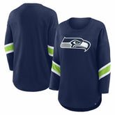 Seattle Seahawks Women's Redzone 3/4-Sleeve T-Shirt - College Navy on sale