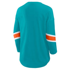 Miami Dolphins Women's Redzone 3/4-Sleeve T-Shirt - Aqua discount