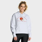 Cleveland Browns Women's Eligible Receiver Legacy Pullover Hoodie - White for sale