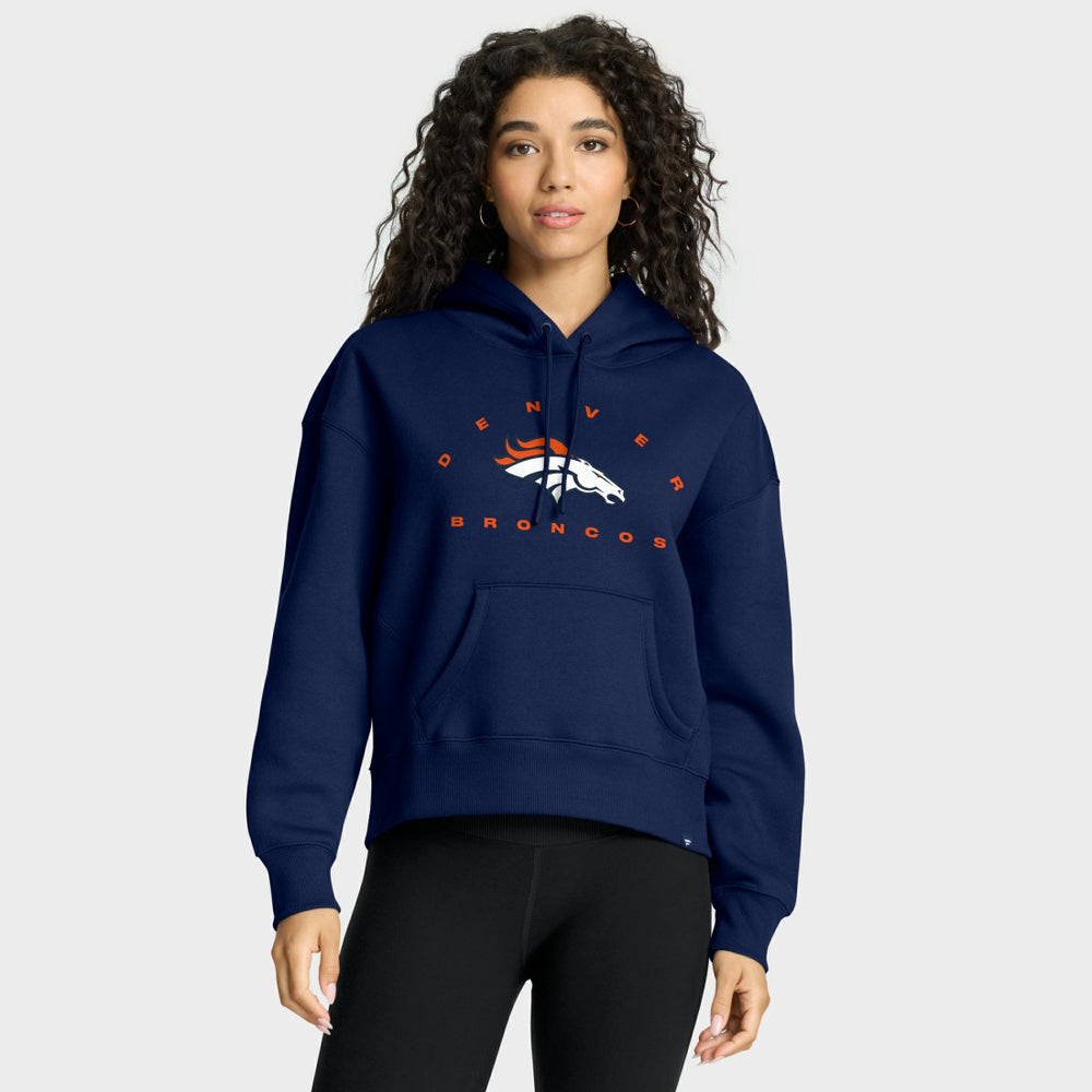 Denver Broncos Women's Eligible Receiver Legacy Pullover Hoodie - Navy discount