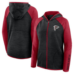 Atlanta Falcons Women's Redzone End Around Pass Raglan Full-Zip Hoodie - Black/Red online