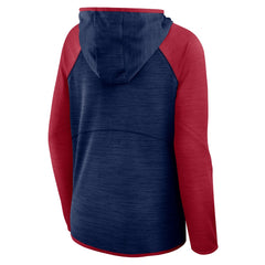 Houston Texans Women's Redzone End Around Pass Raglan Full-Zip Hoodie - Navy/Red discount