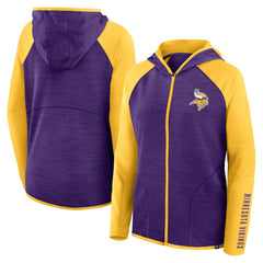 Minnesota Vikings Women's Redzone End Around Pass Raglan Full-Zip Hoodie - Purple/Gold cheap