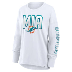 Miami Dolphins Women's Hometown Legacy Long Sleeve T-Shirt - White discount