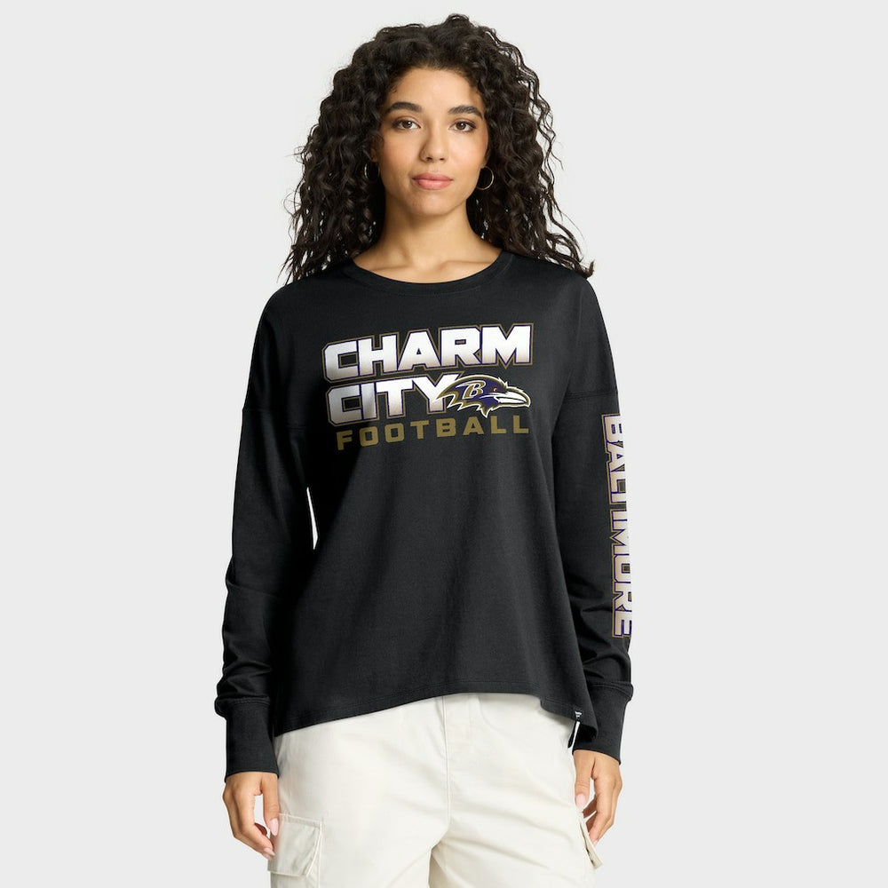 Baltimore Ravens Women's Hometown Legacy Long Sleeve T-Shirt - Black discount