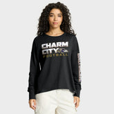 Baltimore Ravens Women's Hometown Legacy Long Sleeve T-Shirt - Black discount