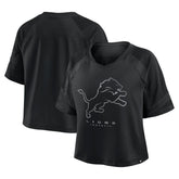 Detroit Lions Women's Oversized Raglan V-Neck Blackout Fashion Jersey outlet