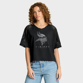 Minnesota Vikings Women's Oversized Raglan V-Neck Blackout Fashion Jersey online